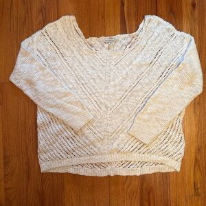 American Eagle Outfitters Cream Knit Sweater